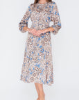 GWENYTH DRESS (Blue/Patchwork) - Dress - Yakira Bella