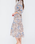 GWENYTH DRESS (Blue/Patchwork) - Dress - Yakira Bella