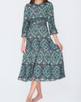 GWENYTH DRESS (Green/Multicolor) - Dress - Yakira Bella