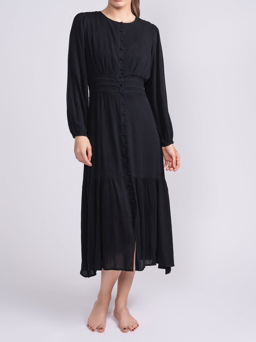 GWENYTH DRESS (JET BLACK) - Dress - Yakira Bella