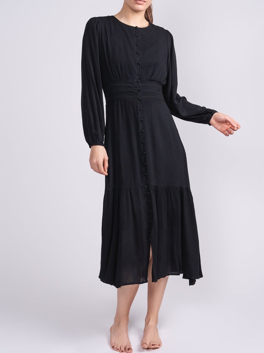 GWENYTH DRESS (JET BLACK) - Dress - Yakira Bella