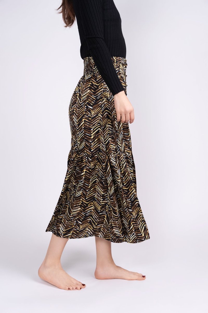 GWENYTH SKIRT (BLACK GROUND) - Skirt - Yakira Bella