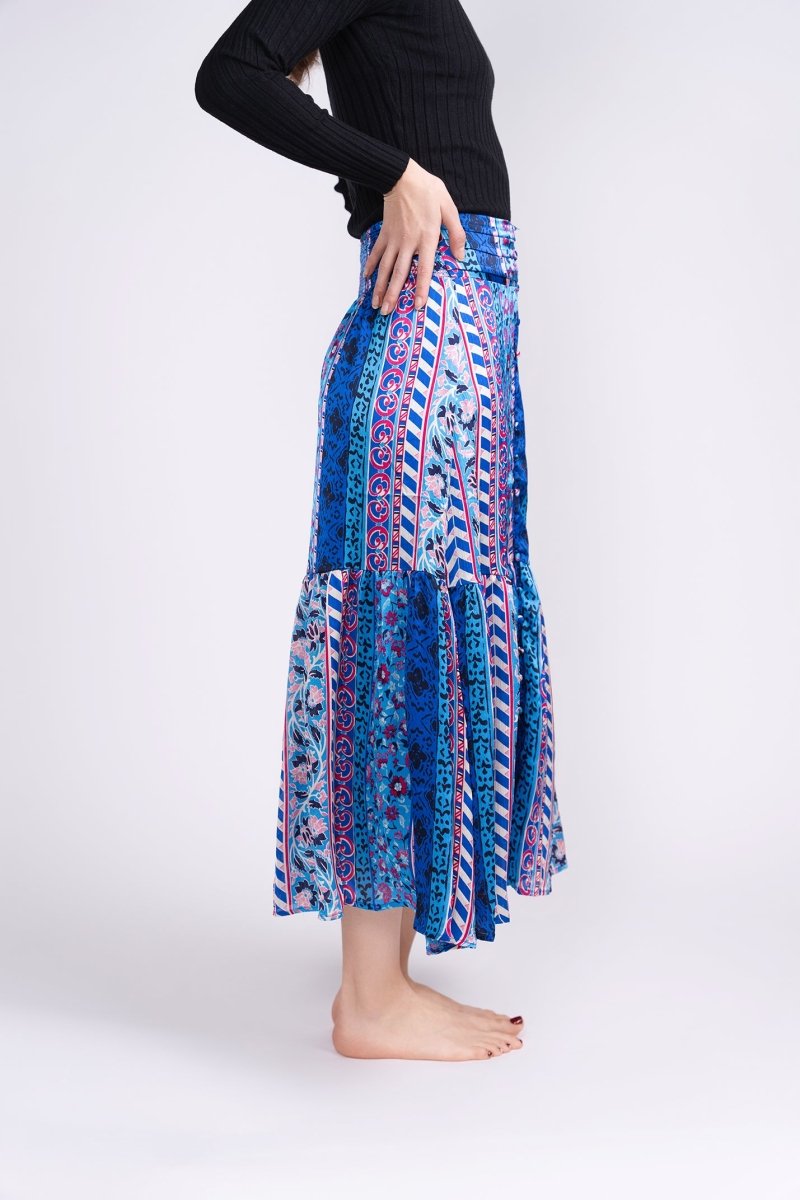 GWENYTH SKIRT (BLUE GROUND) - Skirt - Yakira Bella