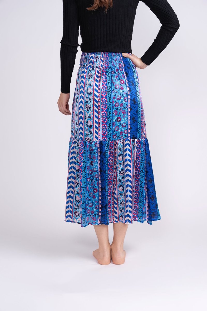 GWENYTH SKIRT (BLUE GROUND) - Skirt - Yakira Bella