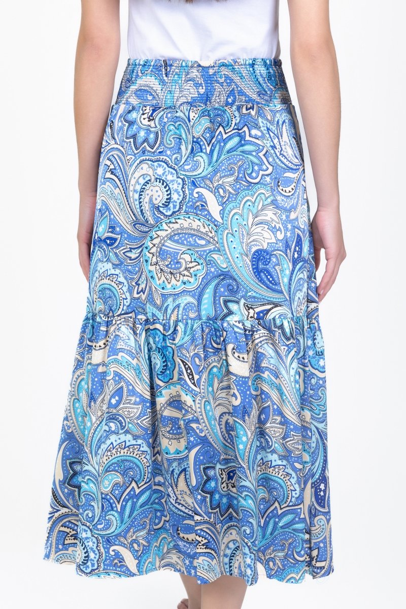 GWENYTH SKIRT (BLUE/IVORY) - Skirt - Yakira Bella