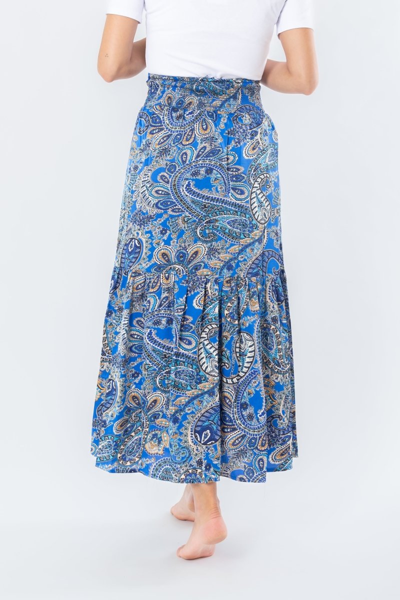 GWENYTH SKIRT (Blue/Pattern) - Skirt - Yakira Bella