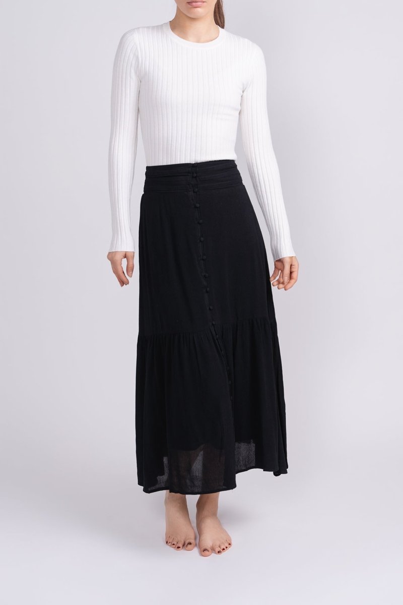 GWENYTH SKIRT (Jet Black) - Skirt - Yakira Bella