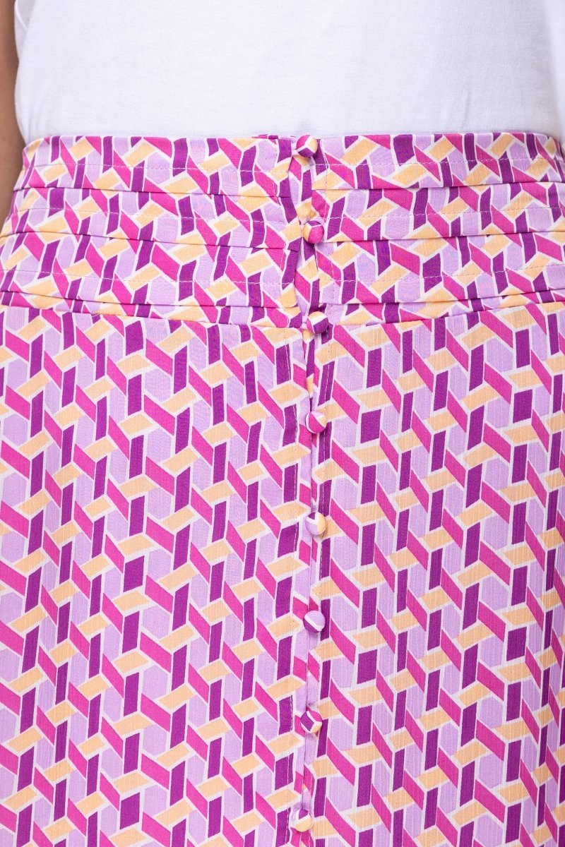 GWENYTH SKIRT (PURPLE PATTERN) - Skirt - Yakira Bella