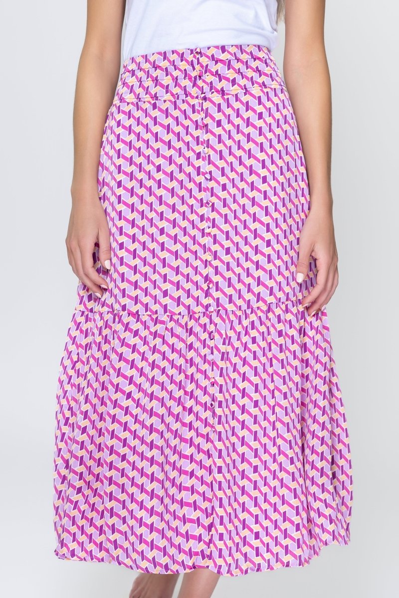 GWENYTH SKIRT (PURPLE PATTERN) - Skirt - Yakira Bella