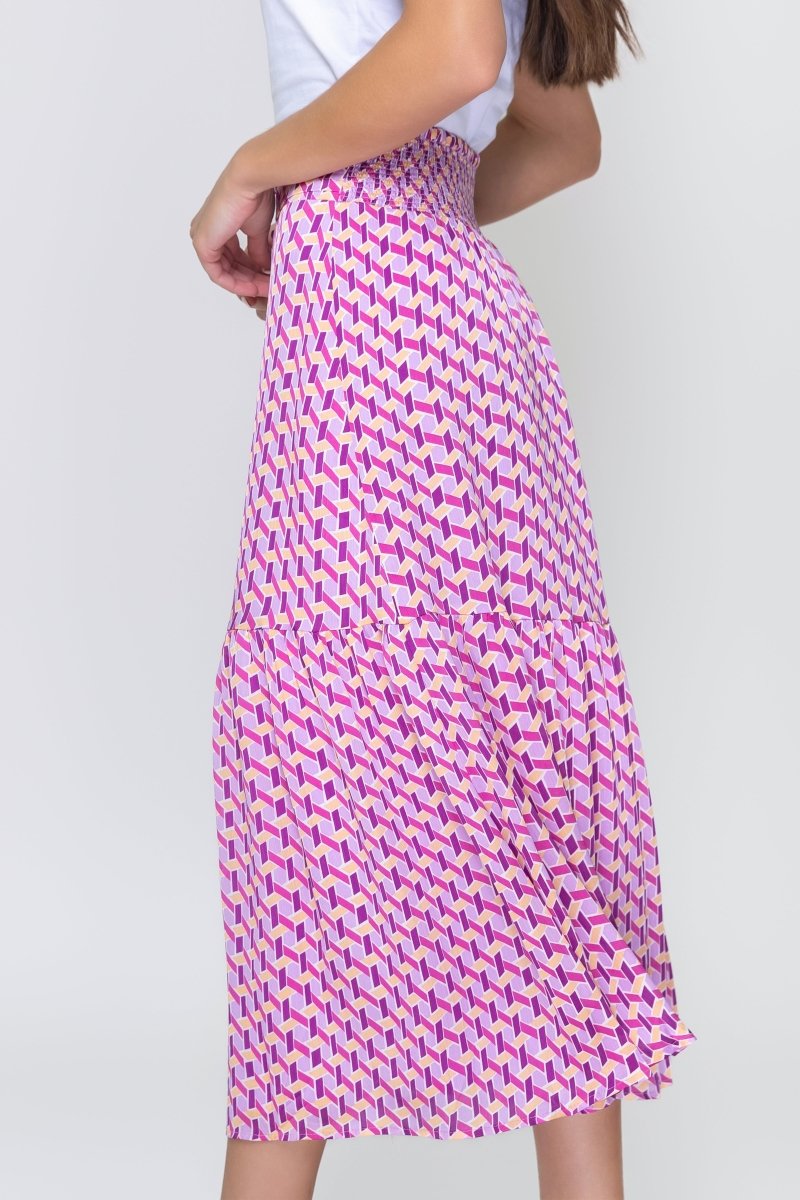 GWENYTH SKIRT (PURPLE PATTERN) - Skirt - Yakira Bella