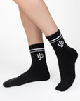 HALF - CREW SOCK (BLACK) - Socks - Yakira Bella