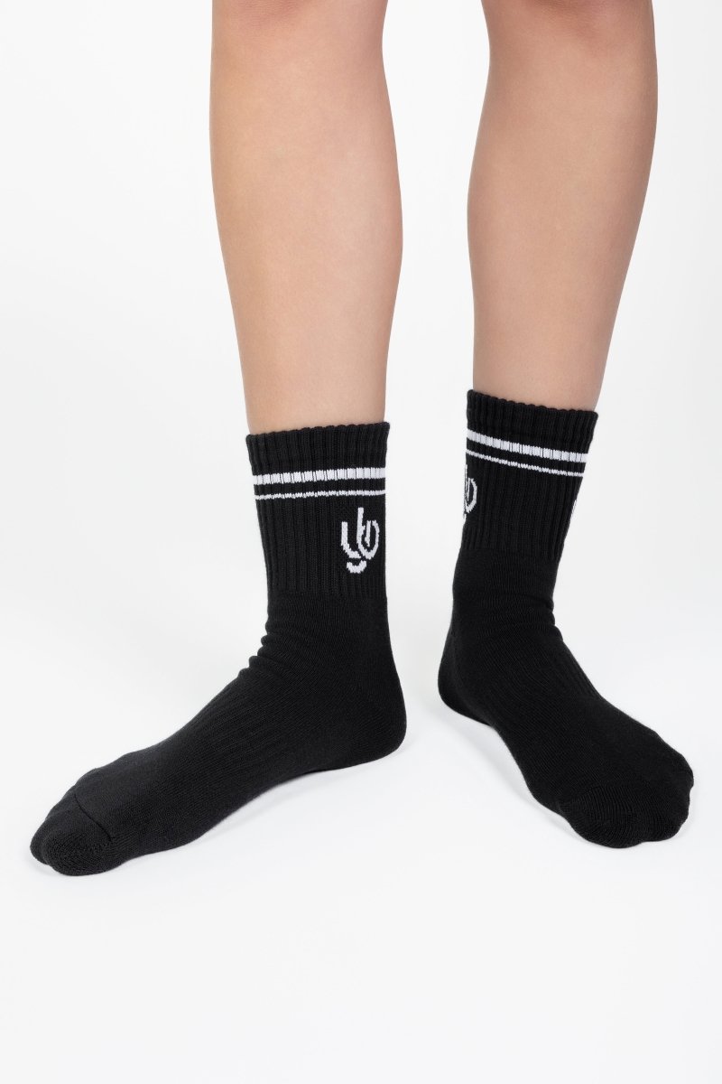 HALF - CREW SOCK (BLACK) - Socks - Yakira Bella