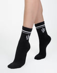 HALF - CREW SOCK (BLACK) - Socks - Yakira Bella