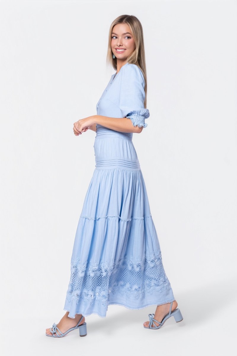 Hallie Dress (Blue) - Dress - Yakira Bella