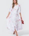 Hallie Dress (White Flower) - Dress - Yakira Bella