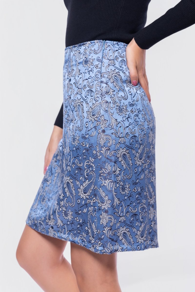 Hannah Skirt (Blue Pattern) - Skirt - Yakira Bella