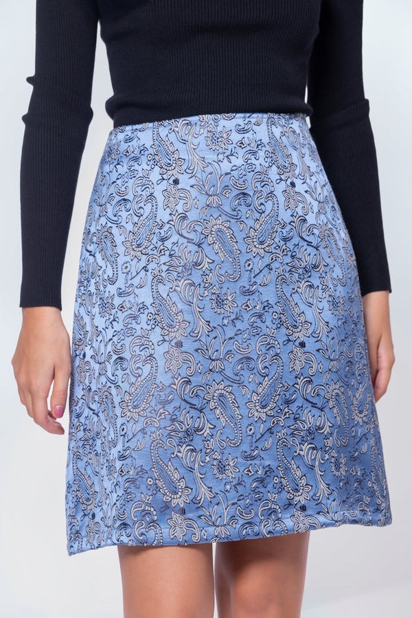 Hannah Skirt (Blue Pattern) - Skirt - Yakira Bella