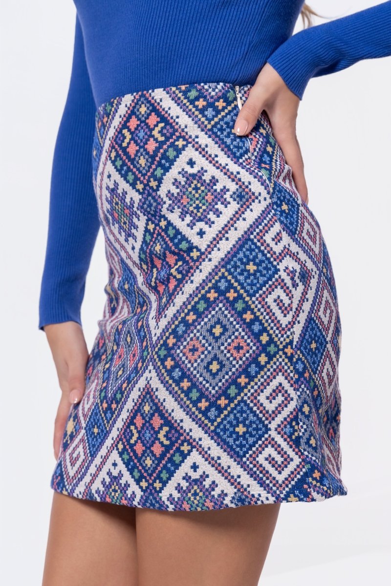 Hannah Skirt (Navy Multi) - Skirt - Yakira Bella