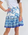 HAYDEN SKIRT (White/Blue) - Skirt - Yakira Bella