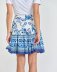 HAYDEN SKIRT (White/Blue) - Skirt - Yakira Bella