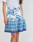 HAYDEN SKIRT (White/Blue) - Skirt - Yakira Bella