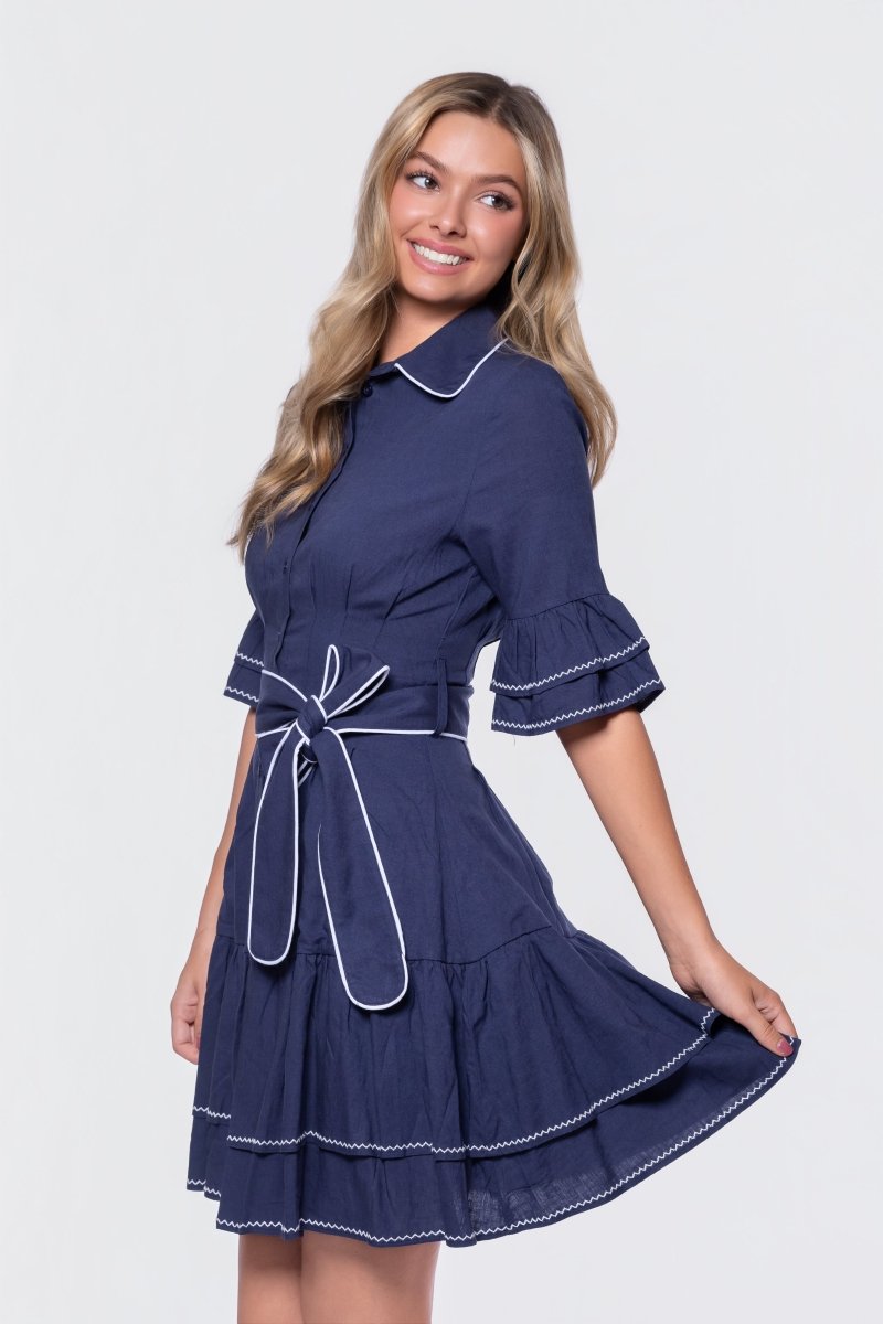 Hazel Dress (Navy) - Dress - Yakira Bella