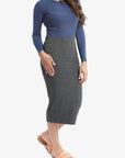 HEIDI SKIRT (Heather Charcoal) - Skirt - Yakira Bella