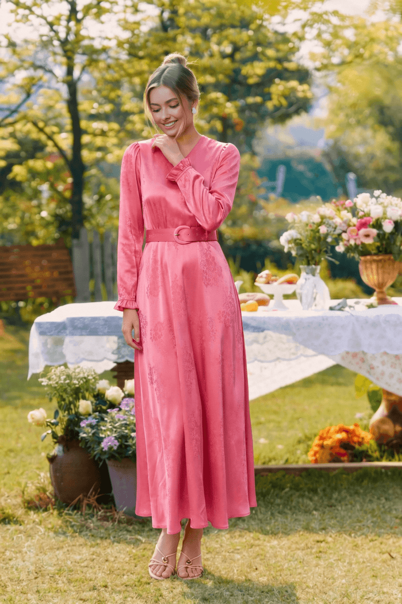 Helena Dress (Pink) - Dress - Yakira Bella