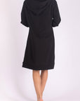 HOODIE DRESS 38" (BLACK) - Dress - Yakira Bella