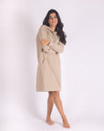 HOODIE DRESS 38" (KHAKI) - Dress - Yakira Bella