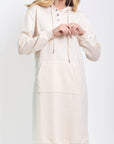 HOODIE DRESS 42" (BEIGE) - Dress - Yakira Bella