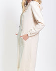 HOODIE DRESS 42" (BEIGE) - Dress - Yakira Bella