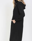 HOODIE DRESS 42" (BLACK) - Dress - Yakira Bella