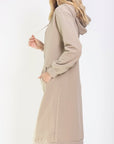 HOODIE DRESS 42" (KHAKI) - Dress - Yakira Bella