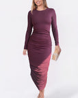 Lenny Dress (Burgundy)