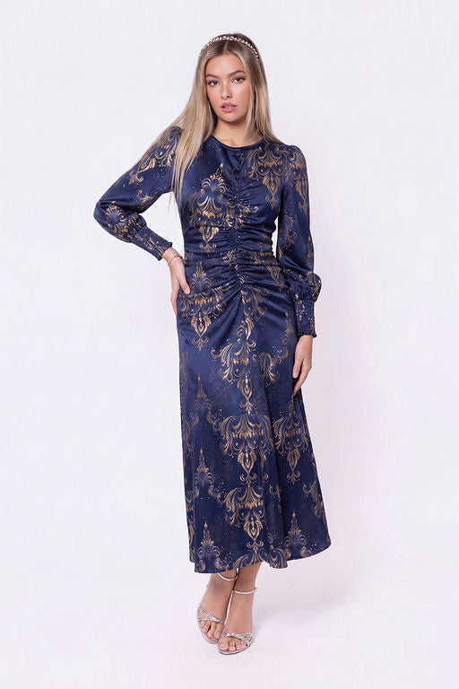 Layla Dress (Purple Khaki)