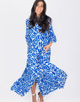 ISABELLA DRESS (WHITE/BLUE) - Dress - Yakira Bella