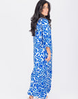 ISABELLA DRESS (WHITE/BLUE) - Dress - Yakira Bella