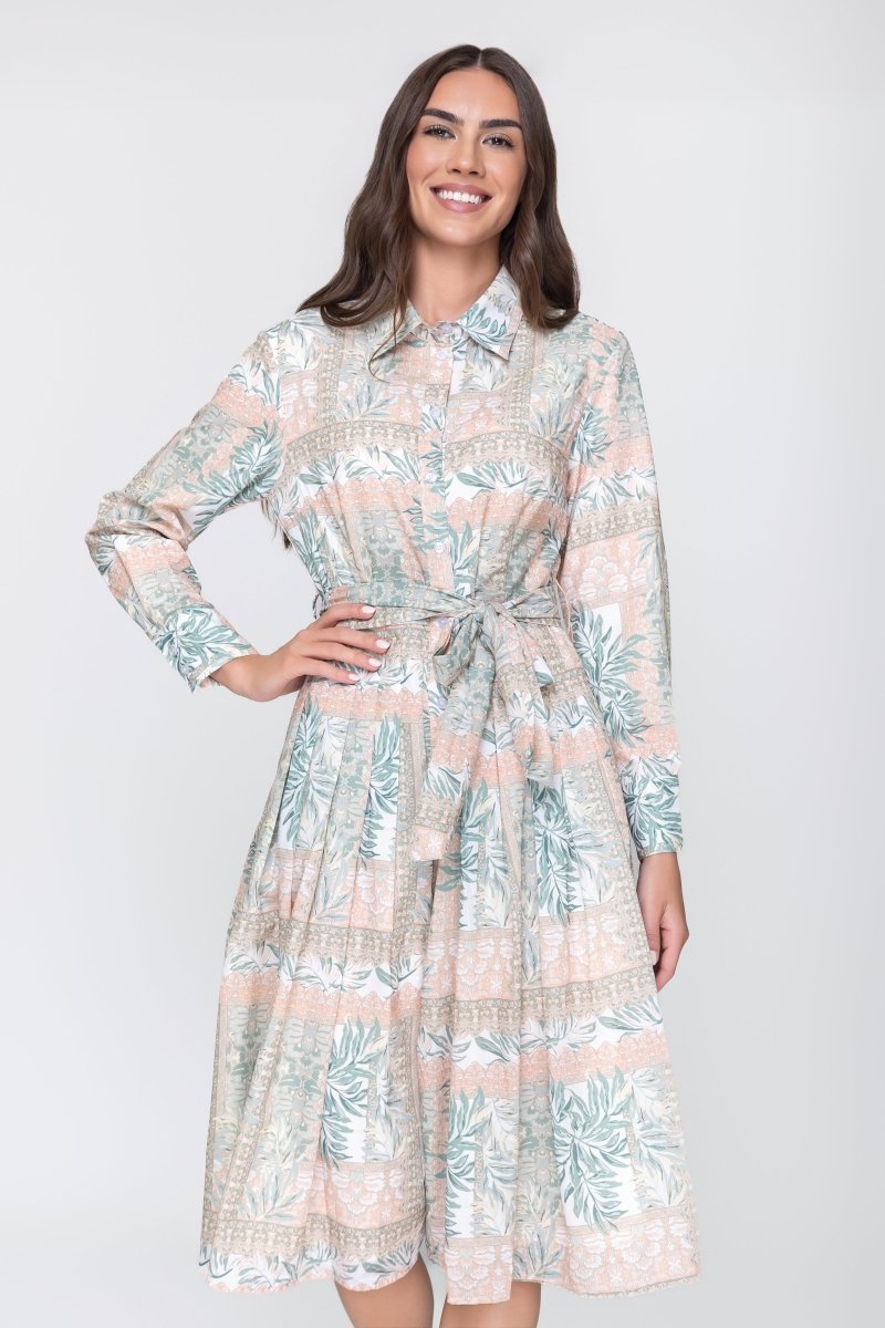 JADE DRESS (GREEN PATTERN) - Dress - Yakira Bella