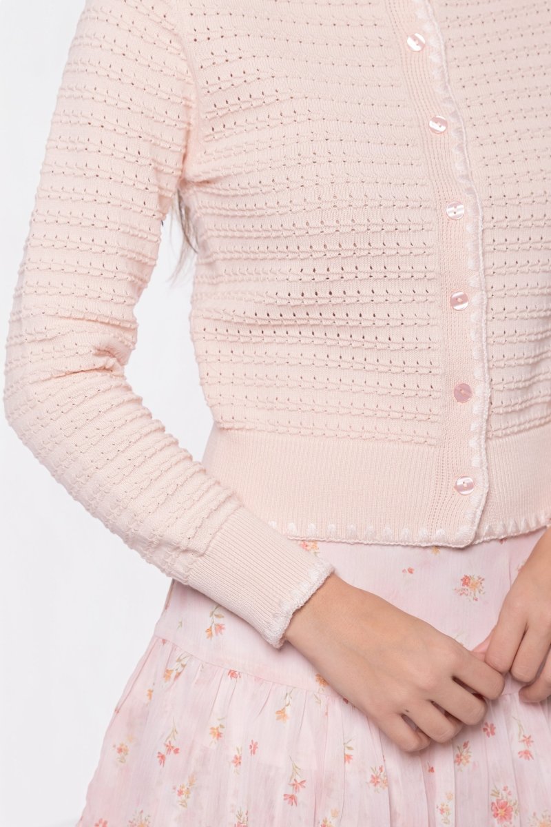 Jane Cardigan (Light Peach) - Top - Yakira Bella
