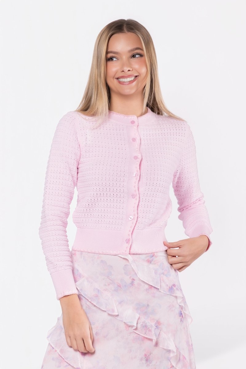Jane Cardigan (Pale Pink) - Top - Yakira Bella
