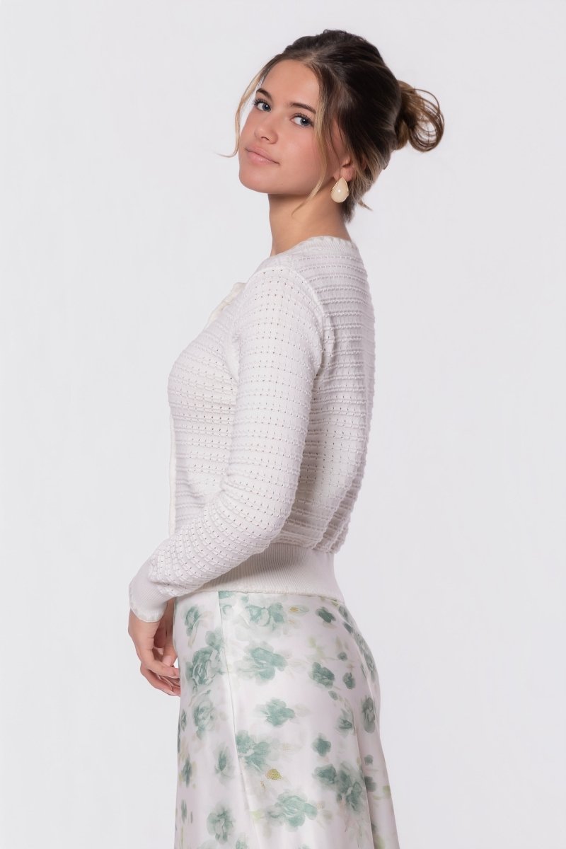 Jane Cardigan (White) - Top - Yakira Bella