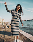 Jasmine Dress (Navy Stripe) - Dress - Yakira Bella