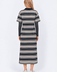 Jasmine Dress (Navy Stripe) - Dress - Yakira Bella