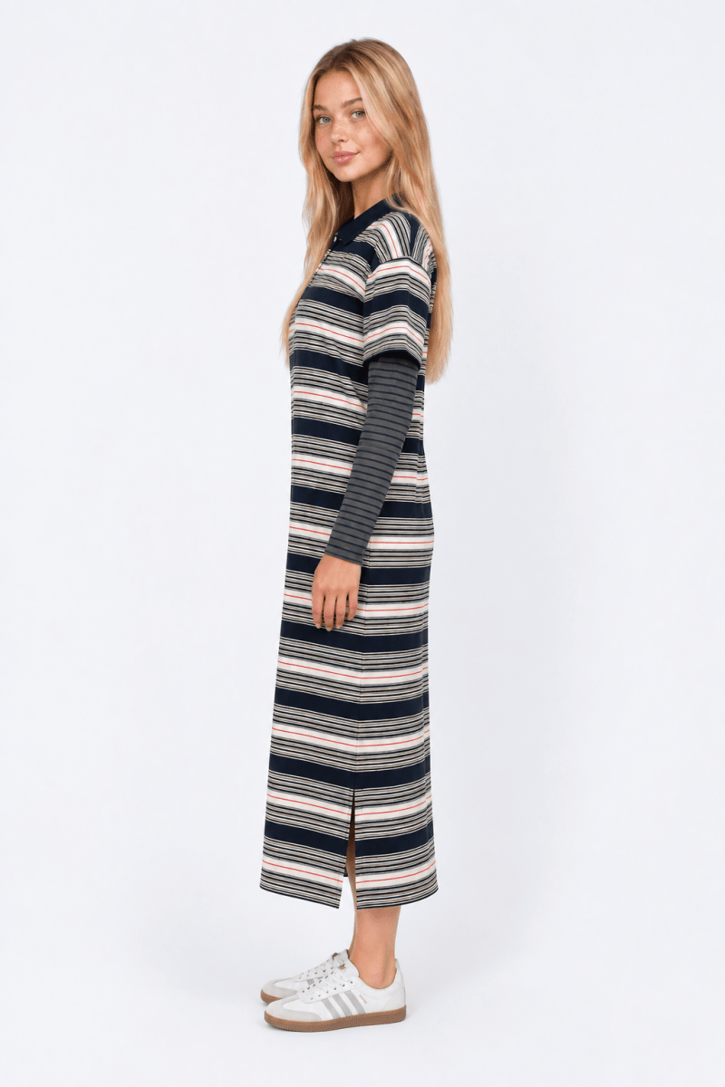 Jasmine Dress (Navy Stripe) - Dress - Yakira Bella