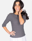 JEMMA TOP (BLACK STRIPE) - Top - Yakira Bella