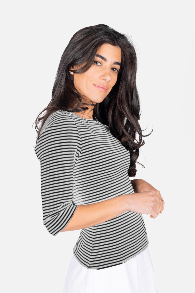 JEMMA TOP (WHITE STRIPE) - Top - Yakira Bella