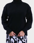 JENNIFER SWEATER (BLACK) - Top - Yakira Bella