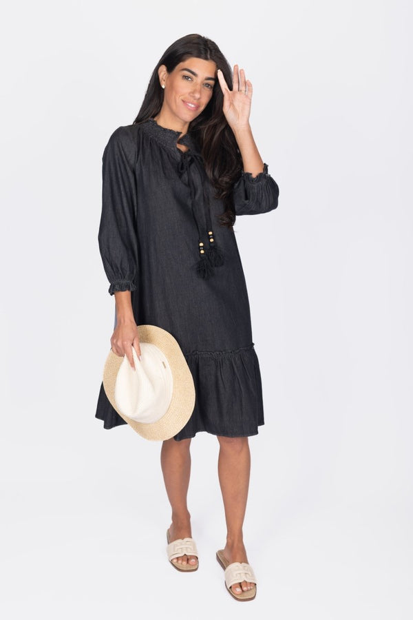JENNY DRESS 37" (BLACK) - Dress - Yakira Bella