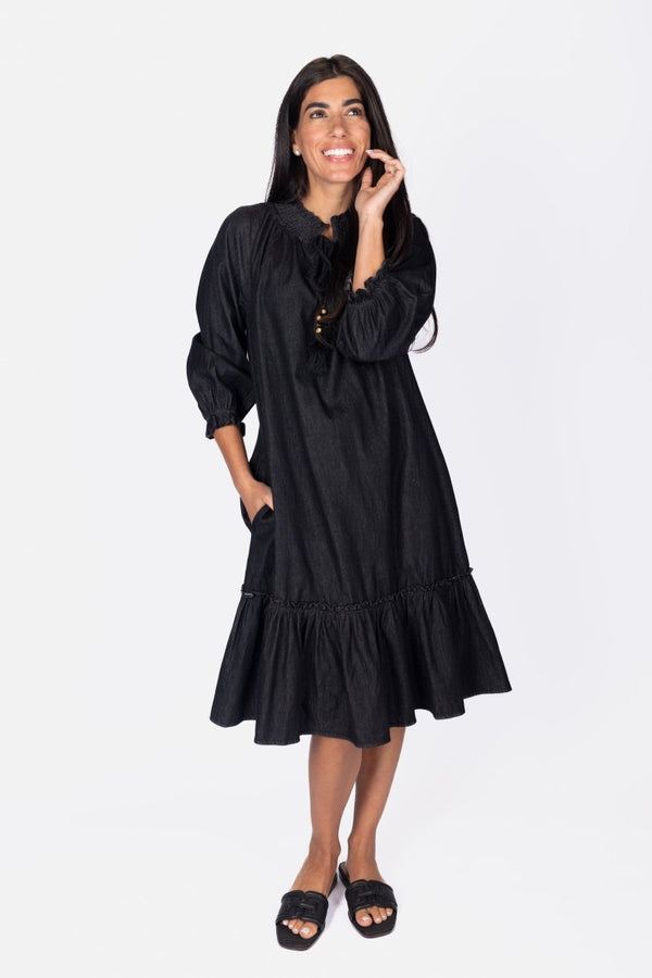 JENNY DRESS 40" (BLACK) - Dress - Yakira Bella